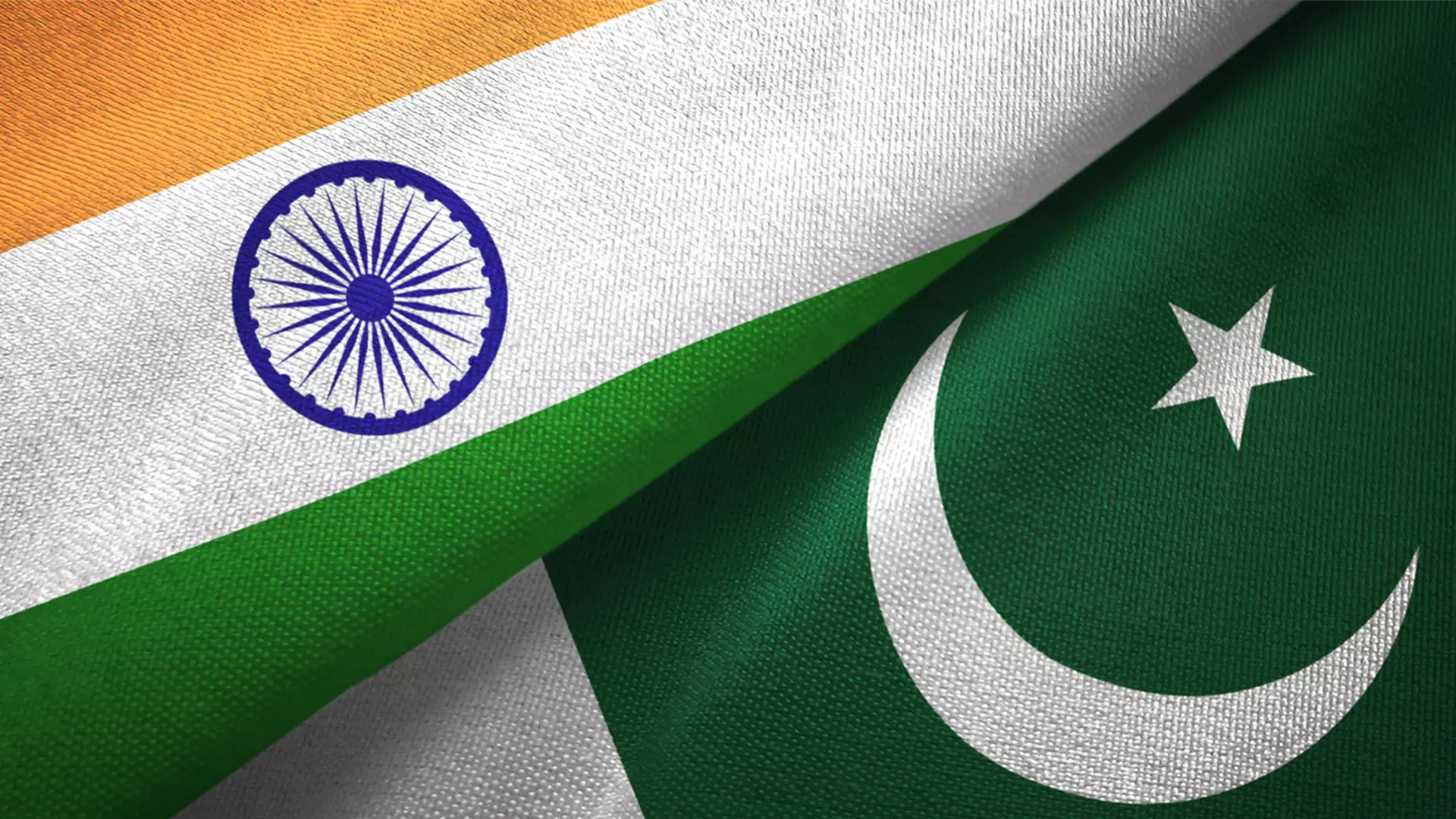 India and Pakistan flags India and Pakistan flags