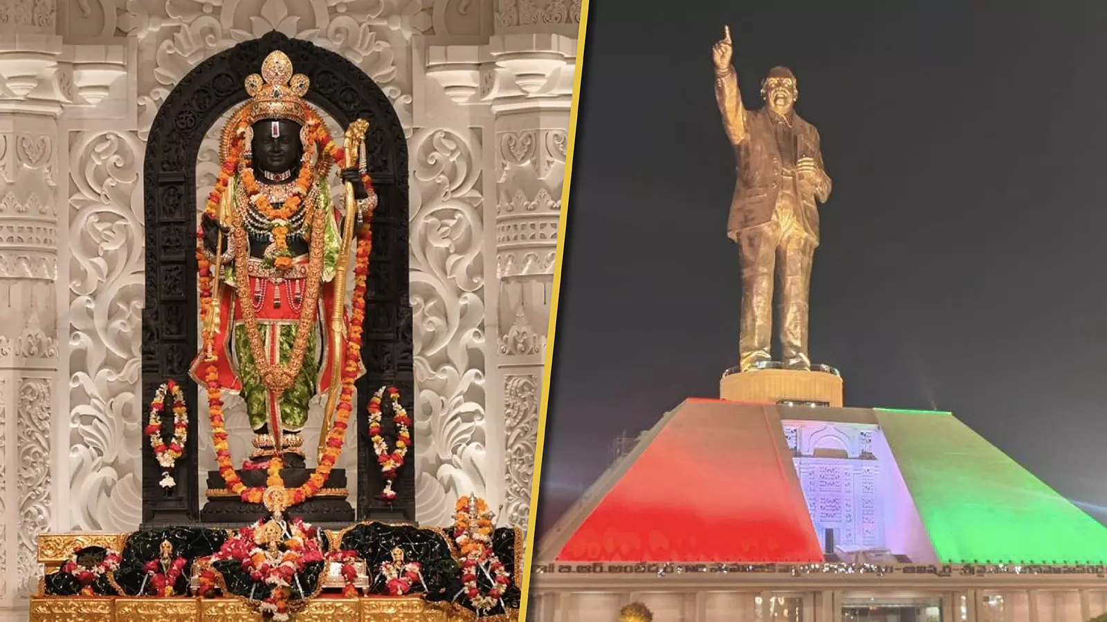 Ram Temple and Ambedkar statue Ram Temple and Ambedkar statue