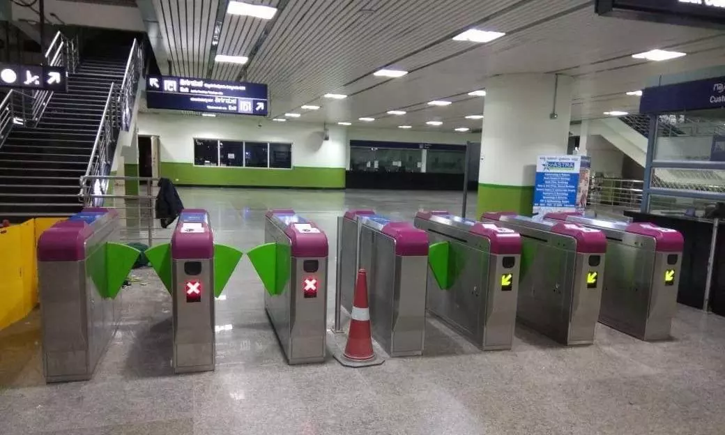 Bengaluru Metro entry and exit gates