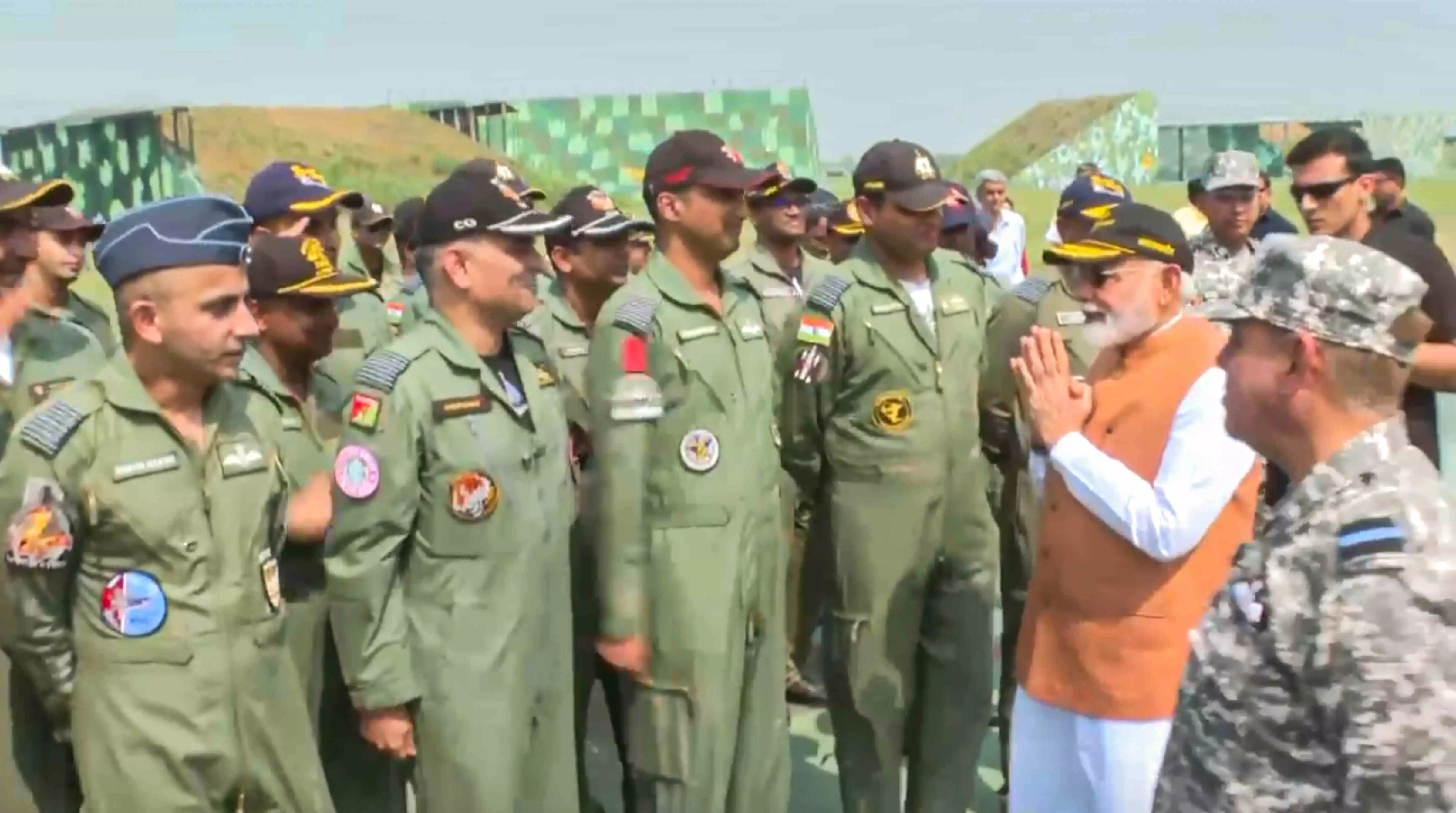 PM Modi visits Adampur air base, interacts with IAF personnel PM Modi visits Adampur air base, interacts with IAF personnel